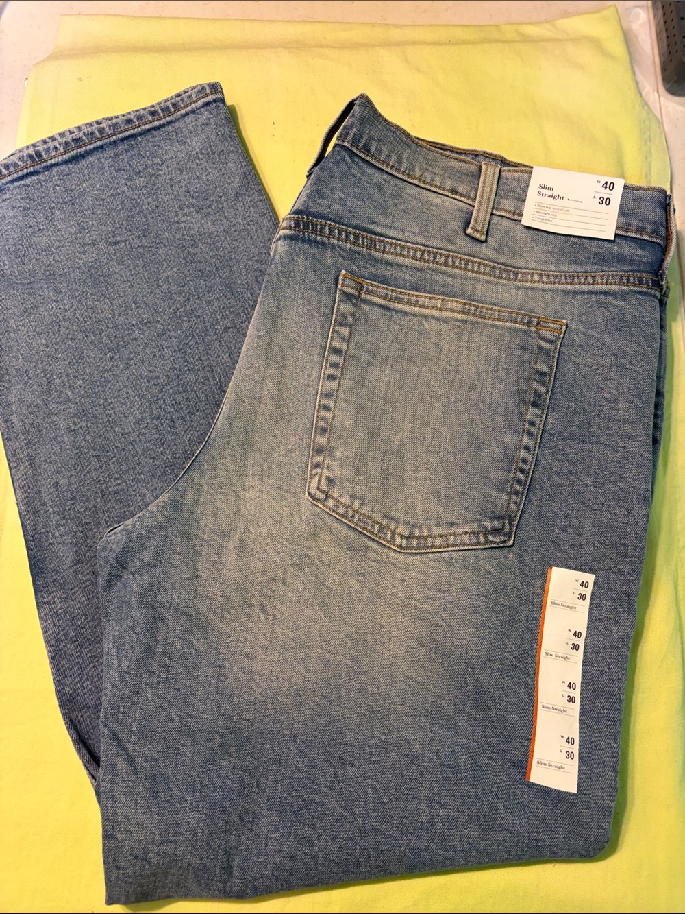 Goodfellow Classic Men's Light Blue Denim Jeans - Slim Straight size 40x30.